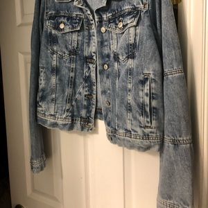 New Free People Jean Jacket Sz Lg